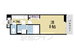 京阪交野線 村野駅 徒歩17分の賃貸アパート 1階1Kの間取り