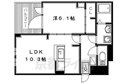 JR片町線(学研都市線) 藤阪駅 徒歩24分の賃貸アパート 1階1LDKの間取り