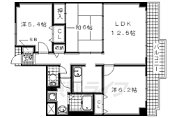 ラポート小林 5階3LDKの間取り