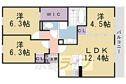 ウチカイト 1階3LDKの間取り