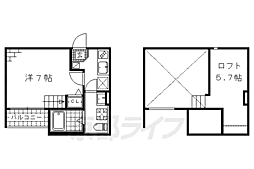 Ｉｍｐｒｅｓｓｉｖｅ　Ｍａｇｎｏｌｉａ　Ｋｙｏｔｏ 1階1Kの間取り