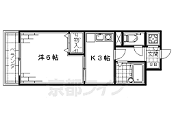 アルカディア・シティ 4階1Kの間取り