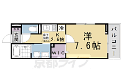 京都地下鉄東西線 東野駅 徒歩11分の賃貸アパート 1階1Kの間取り