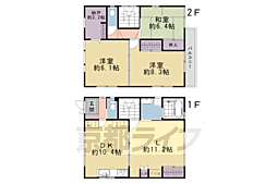 淀美豆町戸建貸家 3LDKの間取り