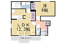 リヴィエールＴ 1階1LDKの間取り