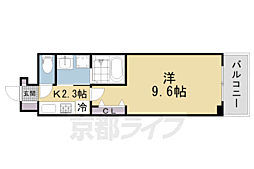 JR片町線(学研都市線) 同志社前駅 徒歩6分の賃貸アパート 3階1Kの間取り