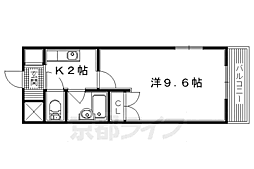 JR片町線(学研都市線) 同志社前駅 徒歩5分の賃貸マンション 3階1Kの間取り