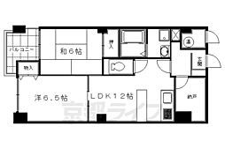 エスポワール桃栄 1階2LDKの間取り