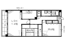 スプルース・ティカ 6階2LDKの間取り