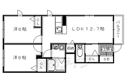 シャーメゾンＴａｎｉｇｕｃｈｉ 1階2LDKの間取り