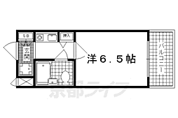 京都地下鉄東西線 椥辻駅 徒歩6分の賃貸マンション 3階1Kの間取り