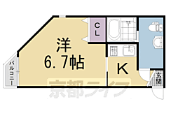桃山ＨＡＴＣＨ 1階1Kの間取り
