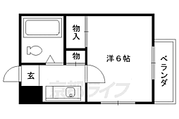 マンションＴＡＴＳＵＭＩＹＡ 1階1Kの間取り