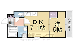 サクシード両替町 1階1DKの間取り