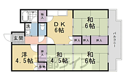 向島ニュータウン　3−Ｄ棟 2階4DKの間取り