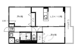 Ｐｏｒｔｏ　Ｂｅｌｌｏ 2階2LDKの間取り