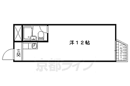 京都地下鉄東西線 東野駅 徒歩11分の賃貸アパート 2階1Kの間取り