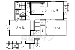 やよい荘 1階2DKの間取り