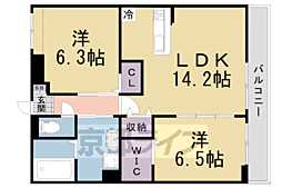 JR片町線(学研都市線) JR三山木駅 徒歩6分の賃貸アパート 3階2LDKの間取り
