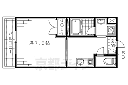 テル・サーティーン 1Kの間取図画像