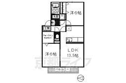 ディアコートつかせ 2LDKの間取図画像