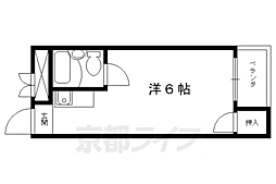 エムズ太秦 1Kの間取図画像