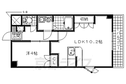 フェニックス中島 1LDKの間取図画像