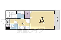 GRAKAN京都駅前悠 1Kの間取図画像