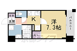 ベラジオ雅び烏丸十条2 1Kの間取図画像