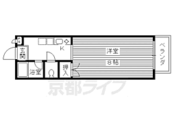 エレガントヴィラ21 1Kの間取図画像