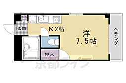 サンメイトサワダ 1Kの間取図画像
