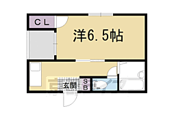 モア西洞院 1Kの間取図画像