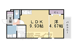 KTI-レジデンス淀 1LDKの間取図画像
