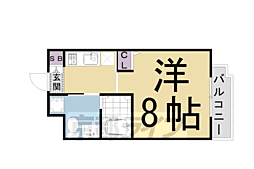 欒NIJO 1Kの間取図画像