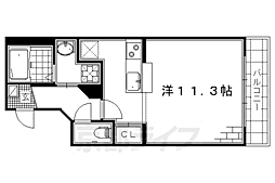 Requie深草 1Kの間取図画像