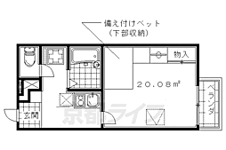 レオパレス極楽寺 1Kの間取図画像