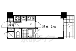 プレサンス京都駅前千都 1Kの間取図画像