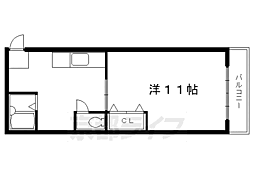 シュール西院 1Kの間取図画像