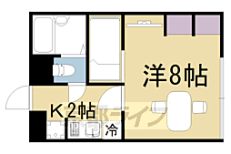 レオパレスDeerField2 1Kの間取図画像