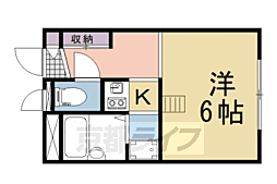 レオパレスフォレスト 1Kの間取図画像