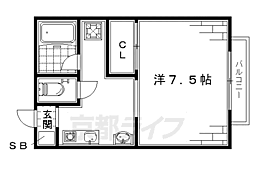 ドエルタホ 1Kの間取図画像