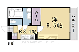 サウス・フォリア 1Kの間取図画像