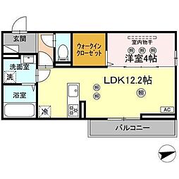 D-resena KJ 3階1LDKの間取り