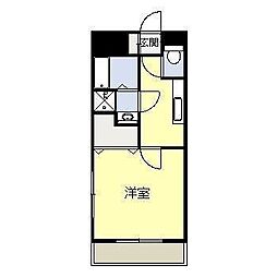 ドゥフォーレ神宮 2階1DKの間取り