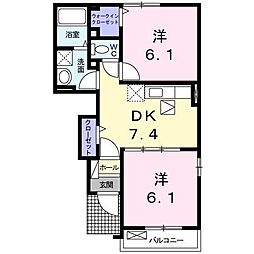 間取図画像 2DK