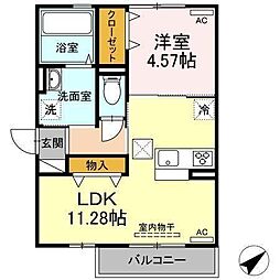 ハピネスアイワ大塚 1階1LDKの間取り