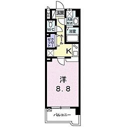 サン　トール 2階1Kの間取り