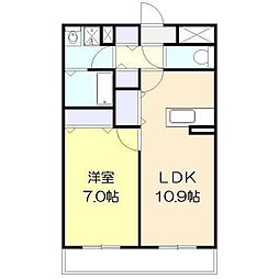 コンフォレアI 3階1LDKの間取り
