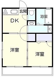 カルペ・ディエム 2DKの間取図画像