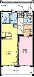 オリノ 1LDKの間取図画像